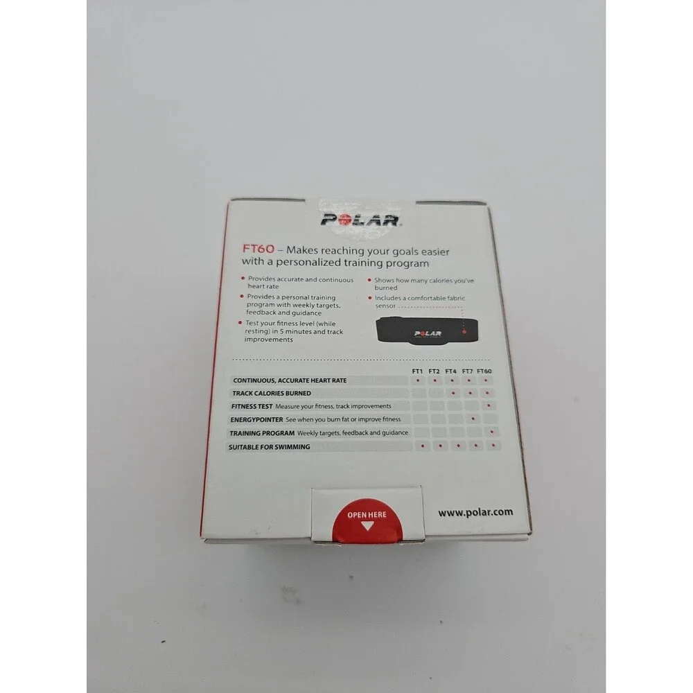 Polar FT60 Heart Rate Monitor Watch w/ Chest Strap Black Needs Batteries